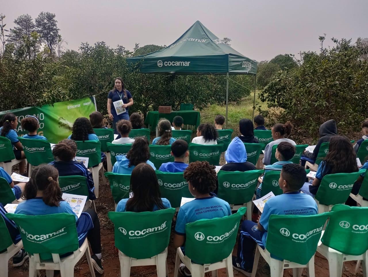 Coopsoli e Cocamar promovem palestra para o p&uacute;blico infantil sobre o greening em Nova Esperan&ccedil;a  